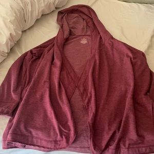 Comfy and warm pink cardigan hoodie